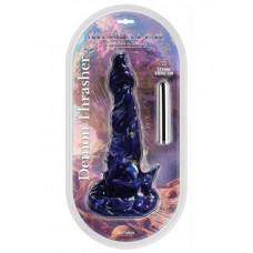 Monster Romance Demon Thrasher with Vibrating Bullet Silicone Dildo 6.5 in.