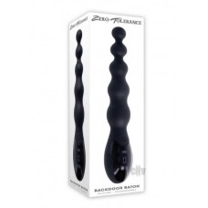 Zero Tolerance Backdoor Baton Rechargeable Vibrating Anal Vibrator Silicone Black
