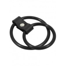 Nitrile Dual Cock Ring Black