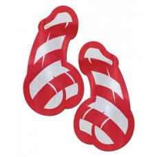 Pastease Candy Cane Dicks Red & White Pasties O/S