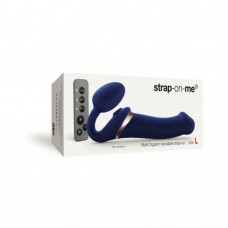 Strap On Me Multi Orgasm Bendable Strapless Strap On Large - Night Blue