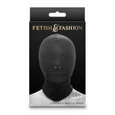 Fetish Fashion Zippered Mouth Hood Blk